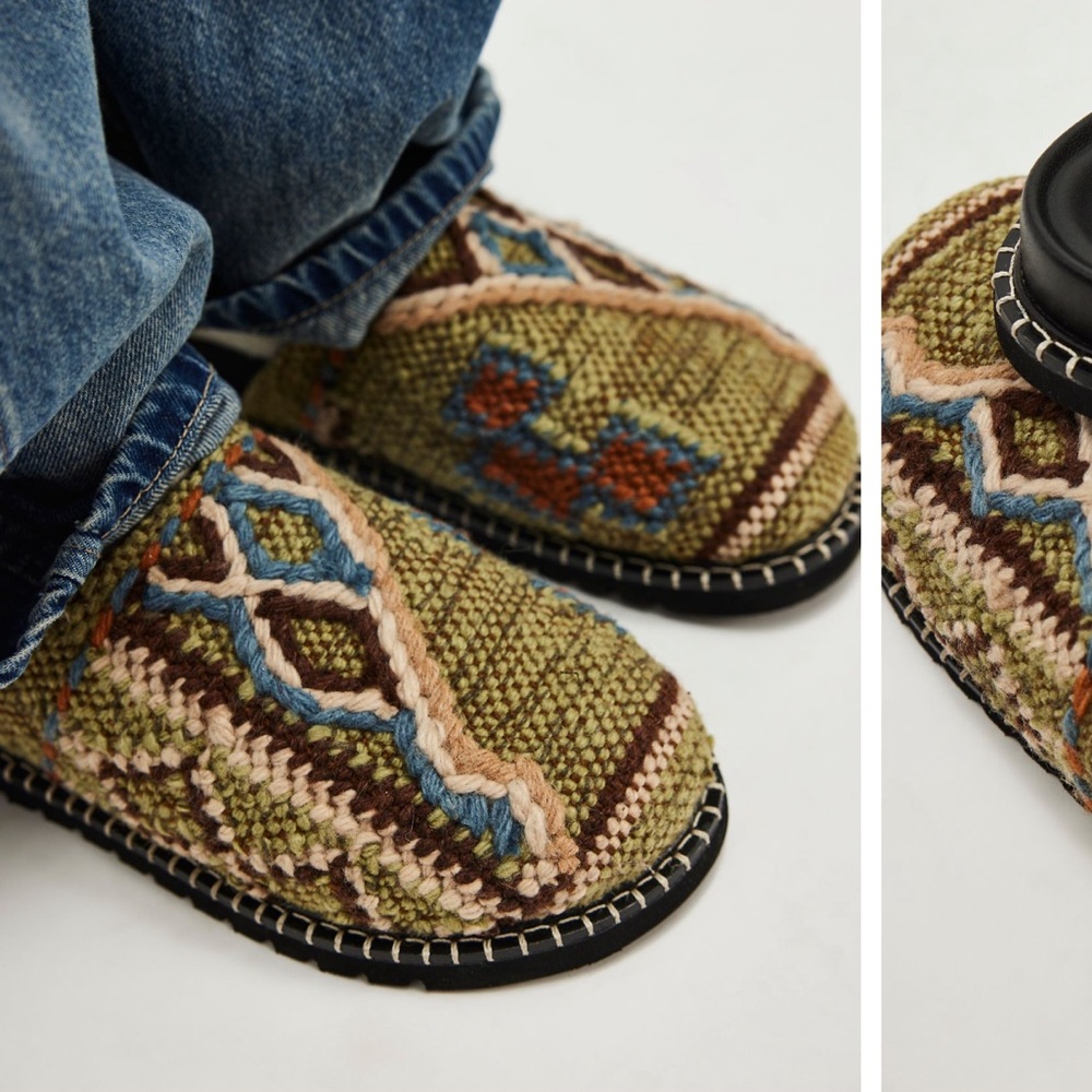 FREE PEOPLE • Magic carpet mules slides - botanical combo - size 6 - Picture 2 of 10